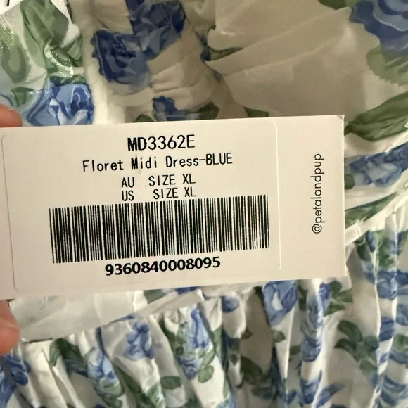 Petal & Pup Blue Floral Maxi Dress - Picture 4 of 6